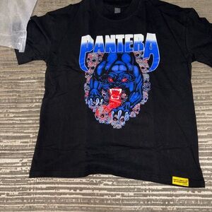 Graphic Short Sleeve Tee - Black with Blue Print